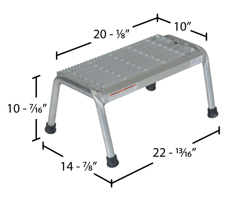 Vestil SSA-1 aluminum dimensions diagram