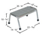 Vestil SSA-1 aluminum dimensions diagram