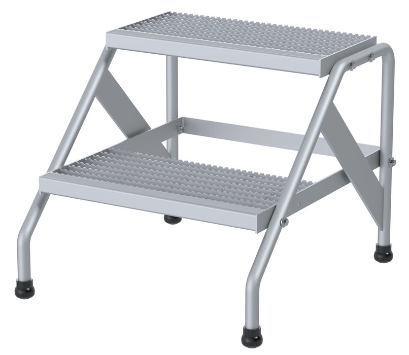 Vestil SSA-2-KD Aluminum 2 Step Knock Down Stand 500 lb. Capacity Silver