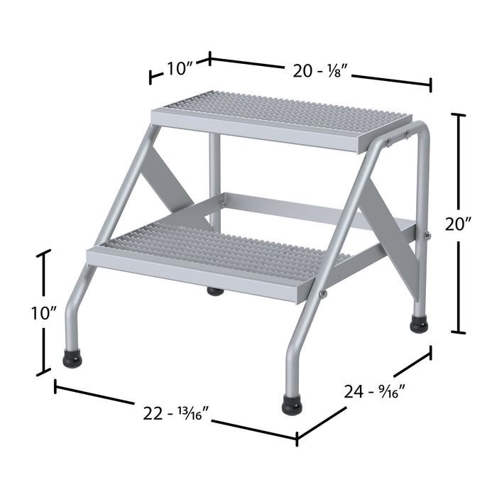 Vestil SSA-2-KD aluminum dimensions diagram