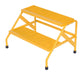 Vestil SSA-2W-KD-Y Aluminum 2 Step Knock Down Wide Stand 500 lb. Capacity Yellow