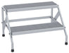 Vestil SSA-2W-KD Aluminum 2 Step Knock Down Wide Stand 500 lb. Capacity Silver