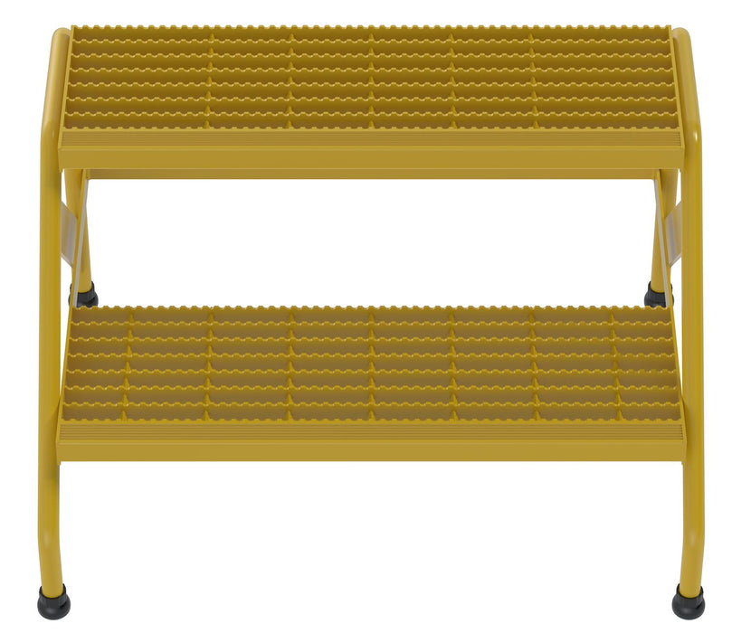 Vestil SSA-2W-Y Aluminum 2 Step Wide Stand 500 lb. Capacity Yellow