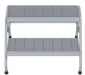 Vestil SSA-2W Aluminum 2 Step Wide Stand 500 lb. Capacity Silver