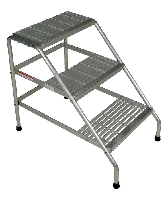 Vestil SSA-3-KD Aluminum 3 Step Knock Down Stand 500 lb. Capacity Silver