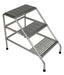 Vestil SSA-3-KD Aluminum 3 Step Knock Down Stand 500 lb. Capacity Silver