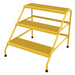 Vestil SSA-3W-KD-Y Aluminum 3 Step Knock Down Wide Stand 500 lb. Capacity Yellow
