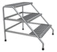 Vestil SSA-3W-KD Aluminum 3 Step Knock Down Wide Stand 500 lb. Capacity Silver