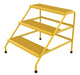 Vestil SSA-3W-Y Aluminum 3 Step Wide Stand 500 lb. Capacity Yellow