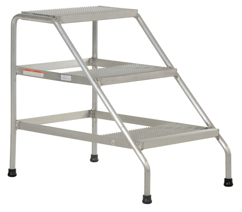 Vestil SSA-3 Aluminum 3 Step Stand 500 lb. Capacity Silver