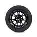 SS Wheels Alpha 12x7 Gloss Black & X Comp X/T Tire Combo golf cart wheel and tire – view 5
