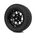 SS Wheels Alpha 12x7 Gloss Black & X Comp X/T Tire Combo golf cart wheel and tire – view 8