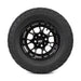 SS Wheels Alpha 12x7 Gloss Black & X Comp X/T Tire Combo golf cart wheel and tire – view 6