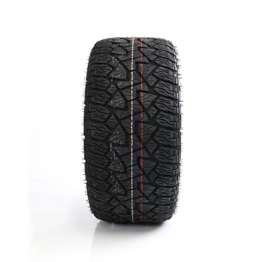SS Wheels Alpha 14x7 Gloss Black & X Comp A/T Tire Combo golf cart wheel and tire – view 2