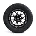 SS Wheels Alpha 14x7 Gloss Black & X Comp A/T Tire Combo golf cart wheel and tire – view 6