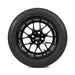SS Wheels Alpha 14x7 Gloss Black & X Comp H/T Tire Combo golf cart wheel and tire – view 3