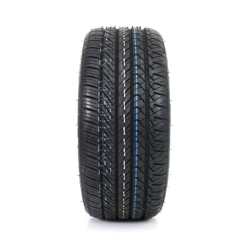 SS Wheels Alpha 14x7 Gloss Black & X Comp H/T Tire Combo golf cart wheel and tire – view 2
