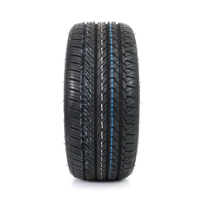 SS Wheels Alpha 14x7 Gloss Black & X Comp H/T Tire Combo golf cart wheel and tire – view 2