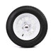 SS Wheels Alpha 12x7 Gloss White & Gladiator Golf A/P Tire Combo golf cart wheel and tire – view 2