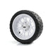 SS Wheels Alpha 12x7 Gloss White & X Comp X/T Tire Combo golf cart wheel and tire