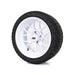 SS Wheels Alpha 14x7 Gloss White & X Comp A/T Tire Combo golf cart wheel and tire