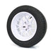 SS Wheels Alpha 14x7 Gloss White & X Comp H/T Tire Combo golf cart wheel and tire – view 4