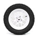 SS Wheels Alpha 14x7 Gloss White & X Comp X/T Tire Combo golf cart wheel and tire – view 5