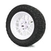 SS Wheels Alpha 14x7 Gloss White & X Comp X/T Tire Combo golf cart wheel and tire – view 4
