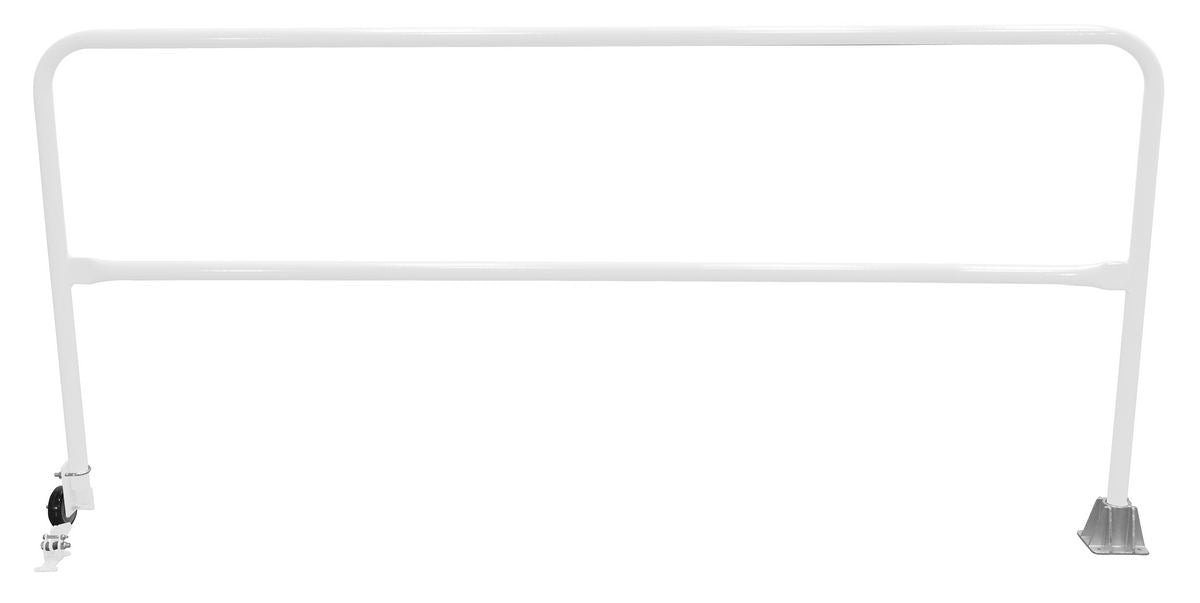Vestil SSG-8-WT Steel Dock Safety Swing Gate 8 ft. Length White