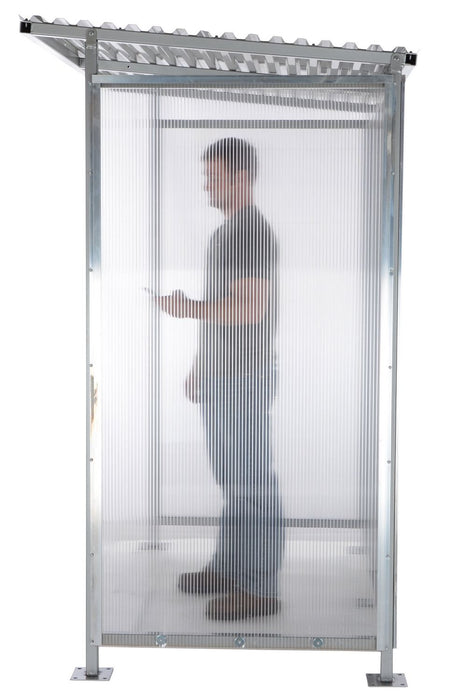 Vestil SSH-7939-80 steel smoking shelter bus stop - view 8