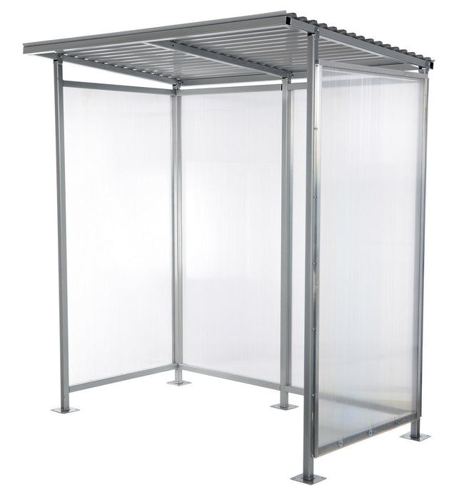 Vestil SSH-7939-80 steel smoking shelter bus stop - view 2