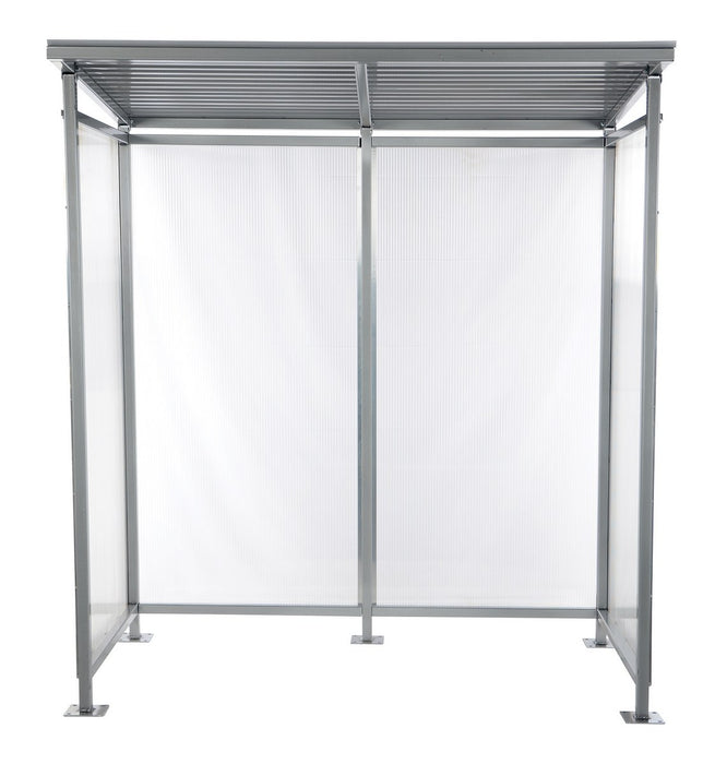 Vestil SSH-7939-80 steel smoking shelter bus stop - view 3