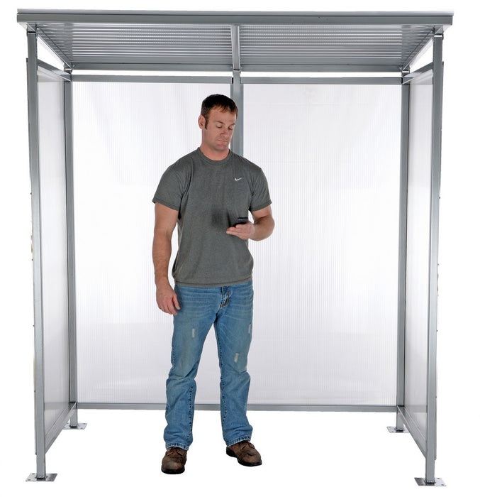 Vestil SSH-7939-80 steel smoking shelter bus stop - view 4
