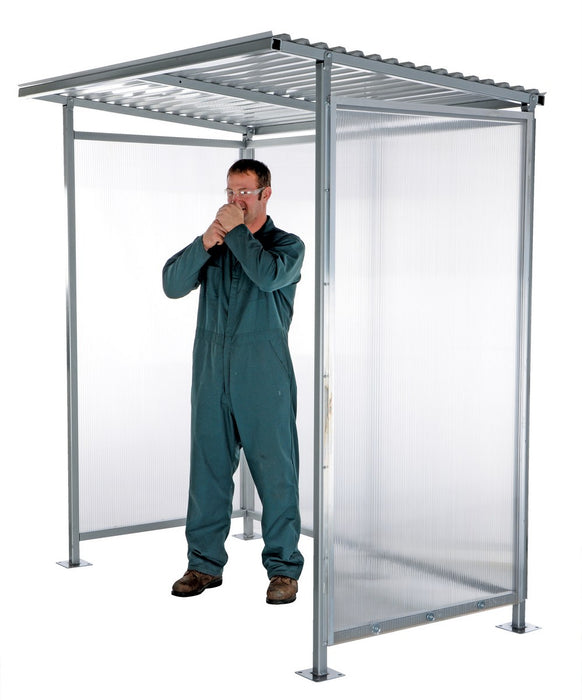 Vestil SSH-7939-80 steel smoking shelter bus stop - view 5