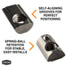 Orion Van Gear 10S Self-Aligning Roll-In T-Nuts with Ball Spring – 304 Stainless Steel (1/4-20 Thread) - Detail View 2