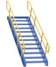 Vestil STAIR-84 Steel 12 Step Modular Style Stairway Top Step 84 in. 1,000 lb. Capacity Blue / Yellow