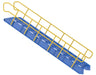 Vestil STAIR-96 Steel 13 Step Modular Style Stairway Top Step 96 in. 1,000 lb. Capacity Blue / Yellow