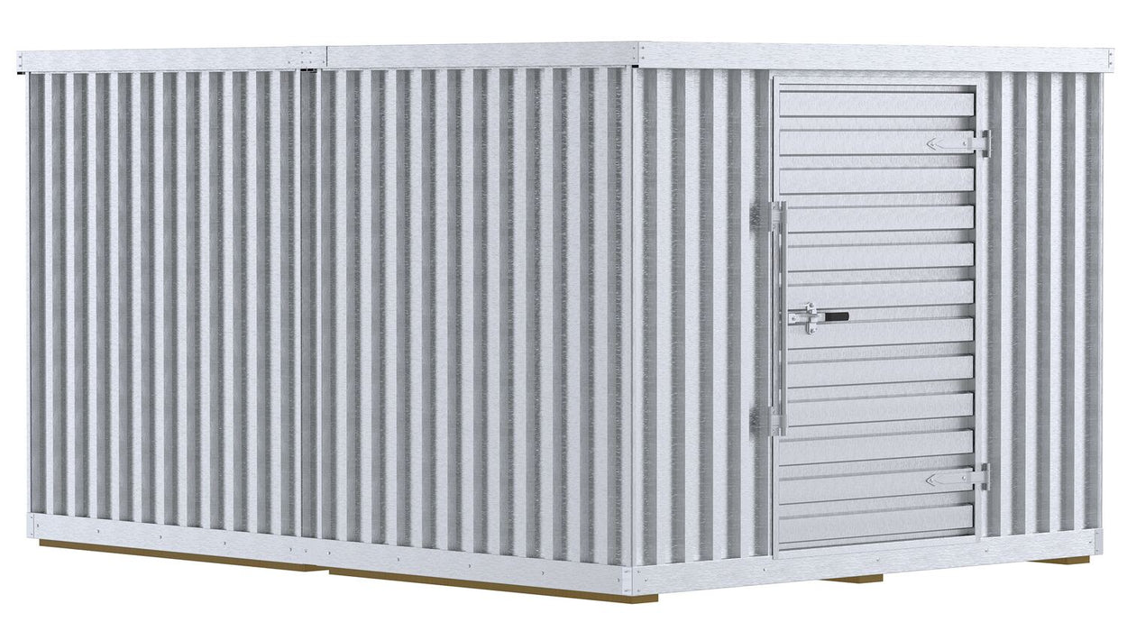 Vestil STOR-912-G-W-1RH Galvanized Steel Double Storage Building 5,500 lb. Floor Capacity Gray