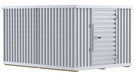 Vestil STOR-912-G-W-1RH Galvanized Steel Double Storage Building 5,500 lb. Floor Capacity Gray