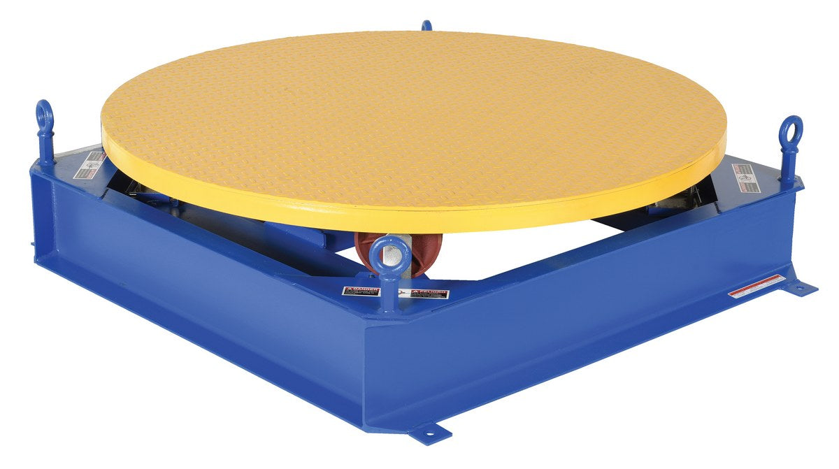 Vestil STPC-EHD Steel Electric Hydraulic Stand Alone Powered Carousel 4,000 lb. Capacity Blue / Yellow