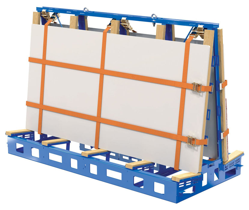 Vestil STR-S-9764-4 steel/wood stationary slab transport rack - view 2