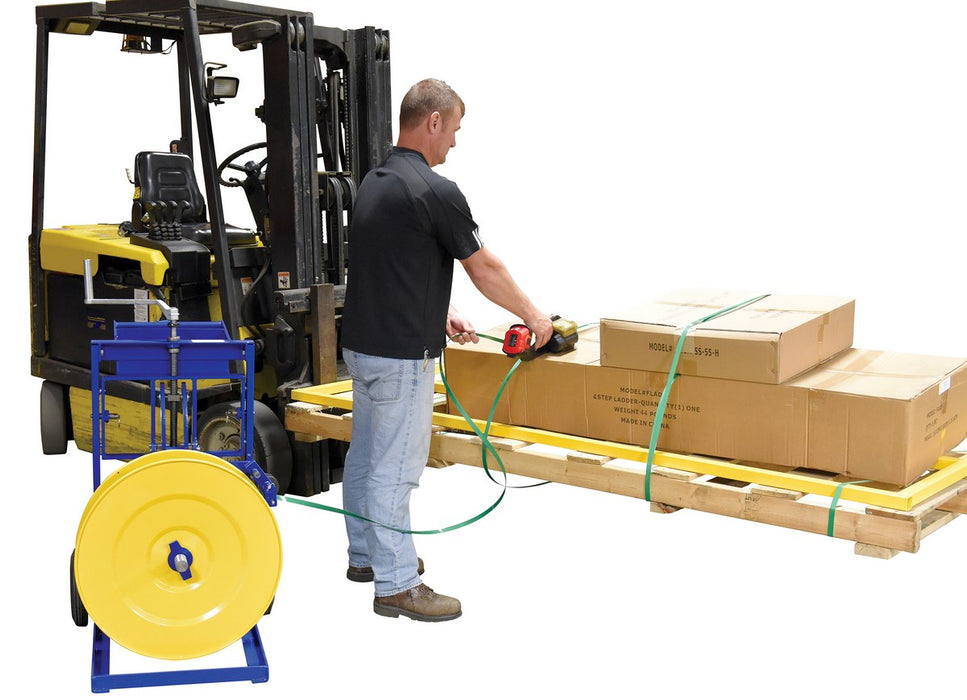 Vestil STRAP-VH steel vertical & horizontal strapping cart blue - view 6