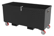 Vestil STTB-2448-CF Steel Tread Plate Toolbox with Casters and Fork Pockets 24 in. x 48 in. 3,000 lb. Capacity Black