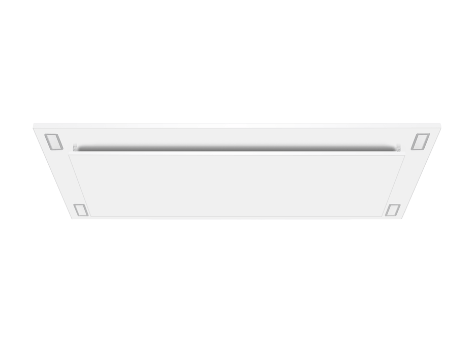 Victory Sunset matte white 600 CFM flush ceiling mount range hood main view
