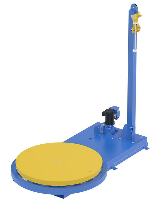 Vestil SWA-54 Steel Semi-Automatic Stretch Wrap Machine 54 in. Turntable Diameter 5,000 lb. Capacity Blue / Yellow