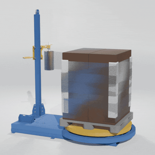 Vestil SWA-54 steel semi-automatic stretch wrap machine - view 6