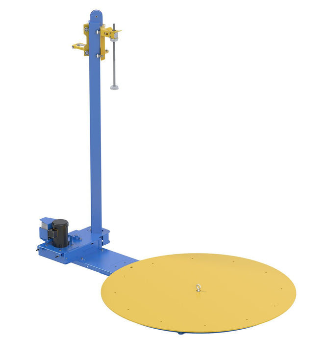 Vestil SWA-70 Steel Semi-Automatic Stretch Wrap Machine 70 in. Turntable Diameter 4,000 lb. Capacity Blue / Yellow