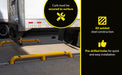 Vestil SWAC-92 steel wheel alignment curb feature overview 2