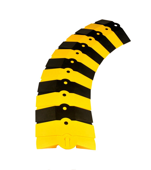 Vestil SWCP-3-YB-M ABS Plastic Sidewinder Protector 40 in. x 9-3/4 in. 260 lb. Load Capacity Black / Yellow