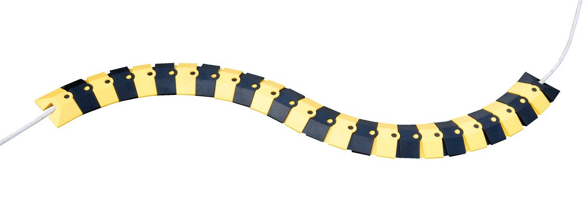 Vestil SWCP-3-YB ABS Plastic Cord Protector with End Caps 40 in. x 3 in. 2,000 lb. Load Capacity Black / Yellow